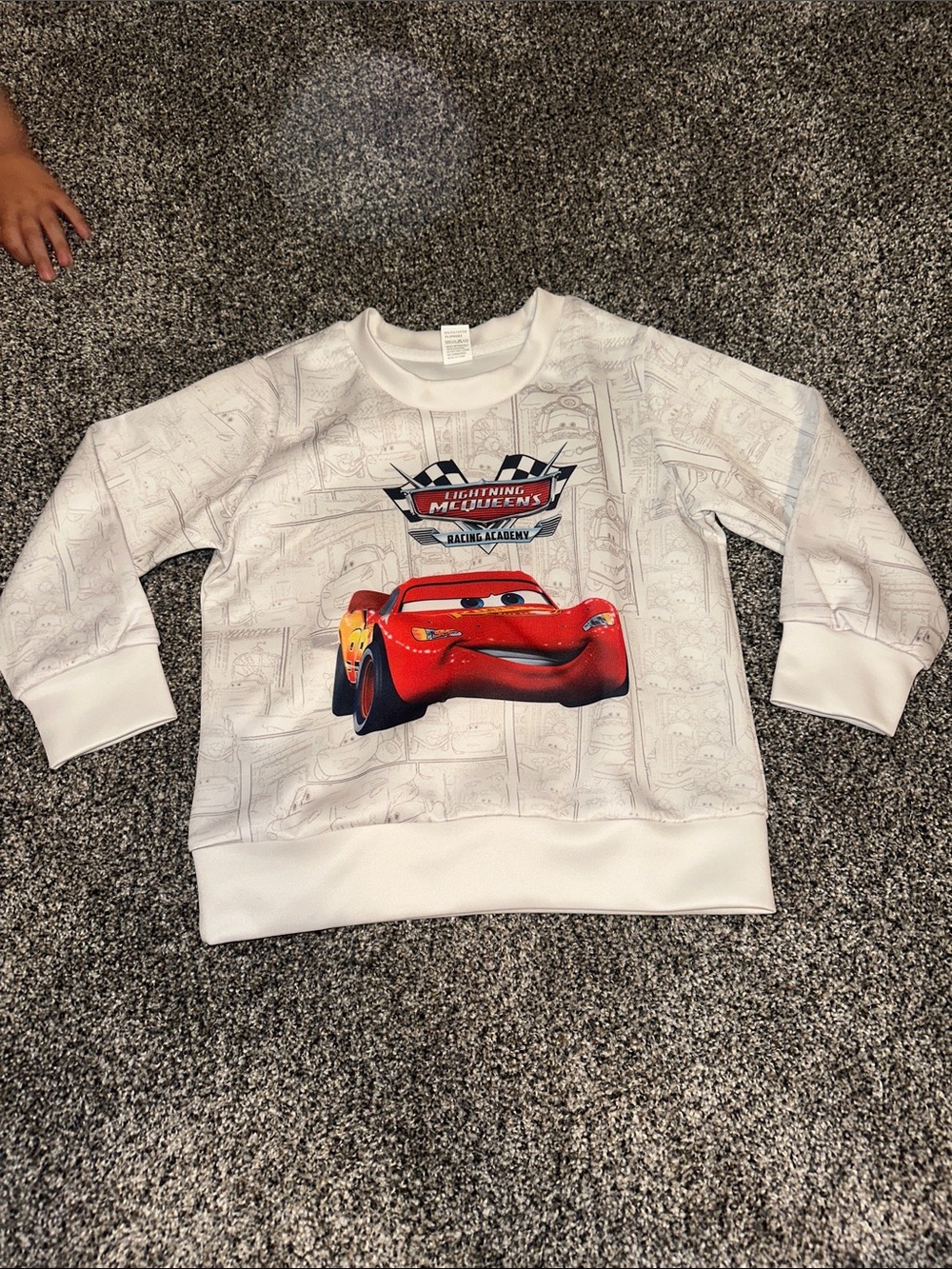 Disney Lightning McQueen White Kids Sweatshirt